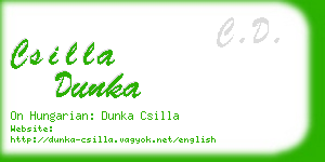 csilla dunka business card